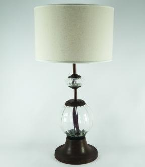 LAMPARA DE MESA VERONA VIDRIO/OXIDO                        