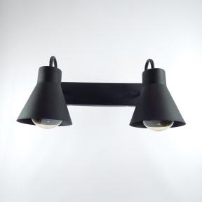 APLIQUE DE PARED DOBLE TUBO NEGRO                        